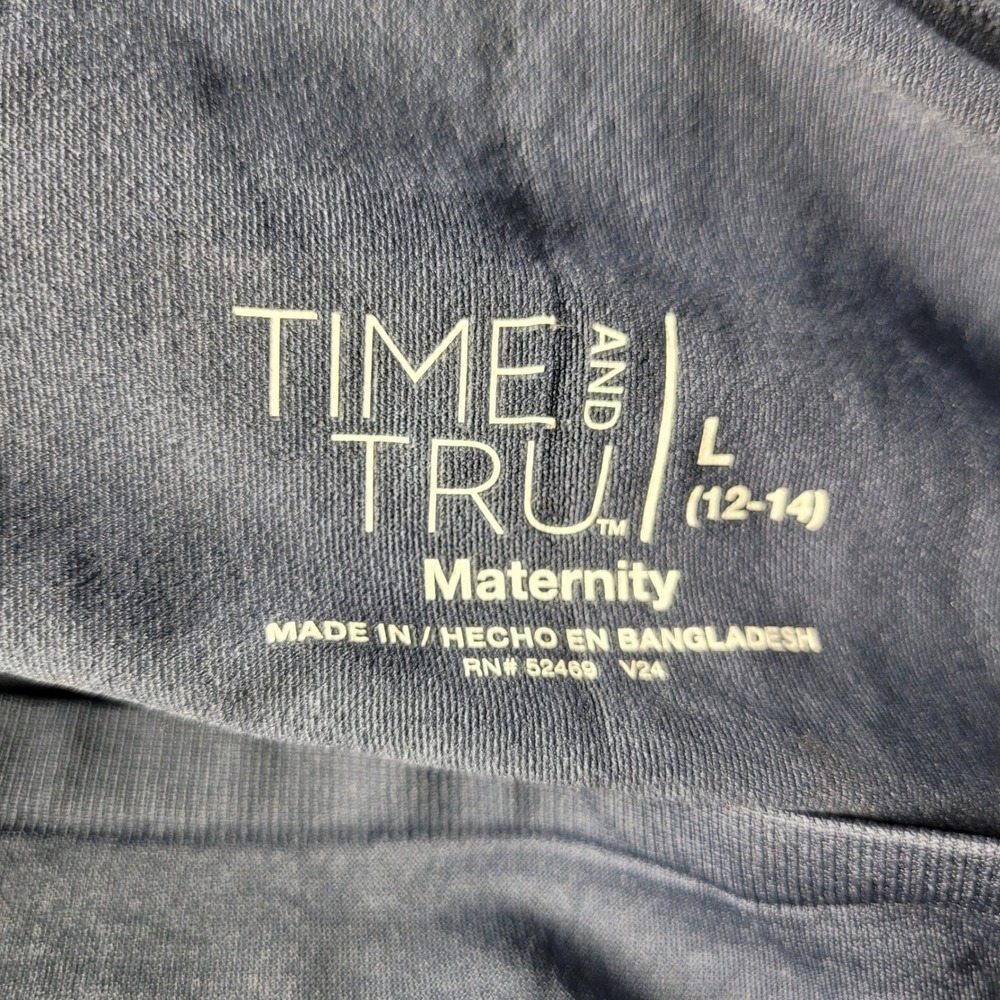 Time and Tru Straight Leg Jeans Womens Large 12-14 Maternity Comfort Belly Band - Picture 6 of 6